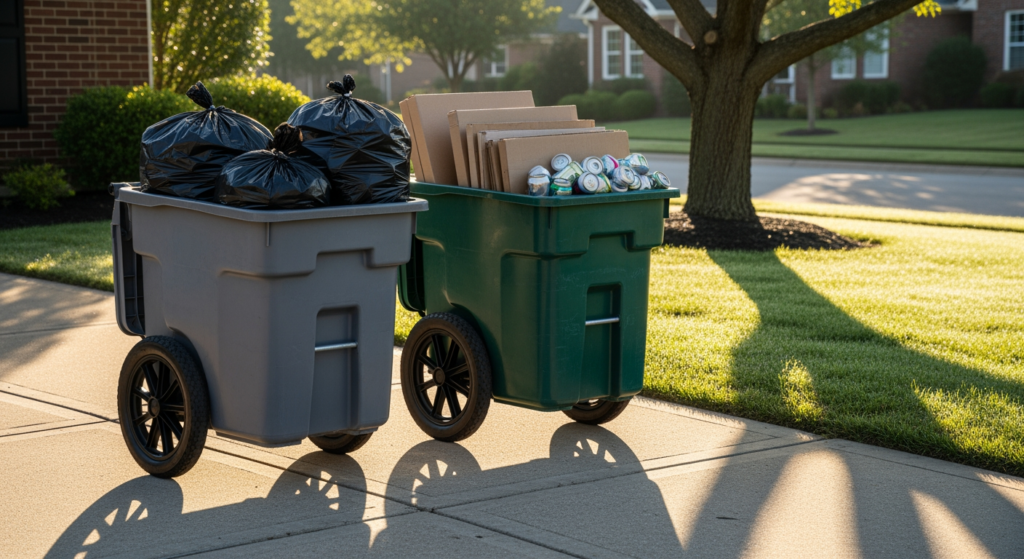 Featured image for Trash Pickup vs Recycling Pickup Differences